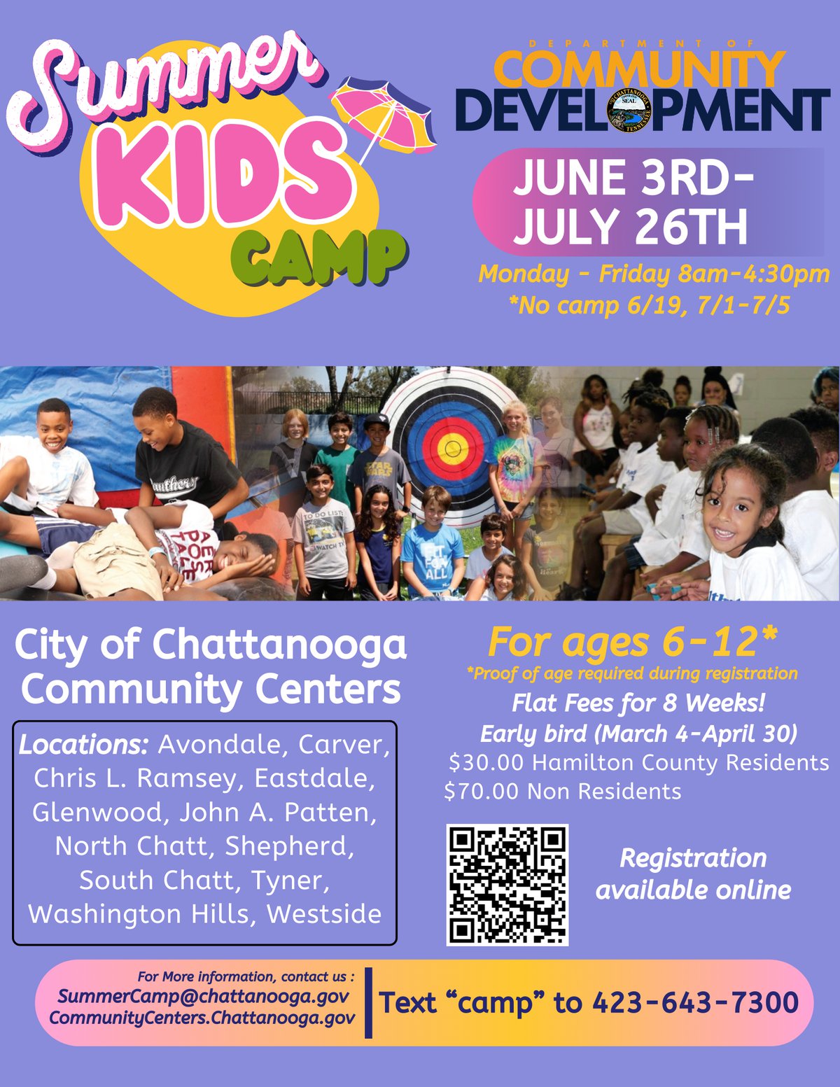 Registration Opens For The City Of Chattanooga’s Kids And Teen Summer